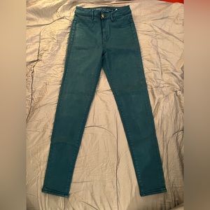 American Eagle Teal Sky High Jegging Jeans Size 2